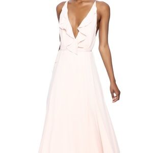 Kendall and Kyle wrap ruffle dress